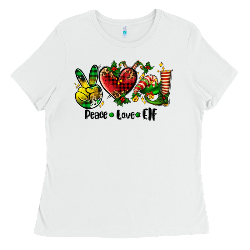 Peace Love  Elf Ladies Tee by AdoDesignShop | Teevron