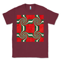 Burgundy retro christmas seamless pattern Classic Tee - BundleAndBundleShop