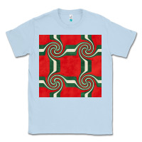 Dusty Blue retro christmas seamless pattern Classic Tee - BundleAndBundleShop