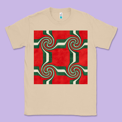 Retro Christmas Seamless Pattern Classic Tee Designed By Bundleandbundleshop