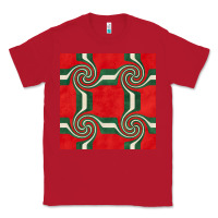 Red retro christmas seamless pattern Classic Tee - BundleAndBundleShop