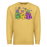Antique Gold mardi gras bead dogs Premium Sweatshirt - MaliasSmallBusiness