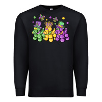 Black mardi gras bead dogs Premium Sweatshirt - MaliasSmallBusiness