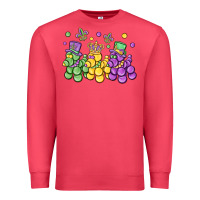 Cardinal mardi gras bead dogs Premium Sweatshirt - MaliasSmallBusiness