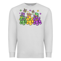 Dove Grey mardi gras bead dogs Premium Sweatshirt - MaliasSmallBusiness