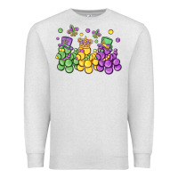 Oatmeal Heather mardi gras bead dogs Premium Sweatshirt - MaliasSmallBusiness