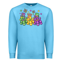 Ocean Blue mardi gras bead dogs Premium Sweatshirt - MaliasSmallBusiness