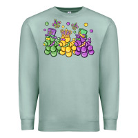 Seafoam mardi gras bead dogs Premium Sweatshirt - MaliasSmallBusiness