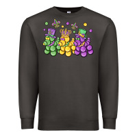 Smoke mardi gras bead dogs Premium Sweatshirt - MaliasSmallBusiness