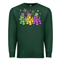 Sports Green mardi gras bead dogs Premium Sweatshirt - MaliasSmallBusiness
