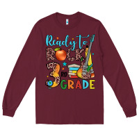 Burgundy ready to rock 3rd grade Long Sleeve Tee - JahusDesignShop