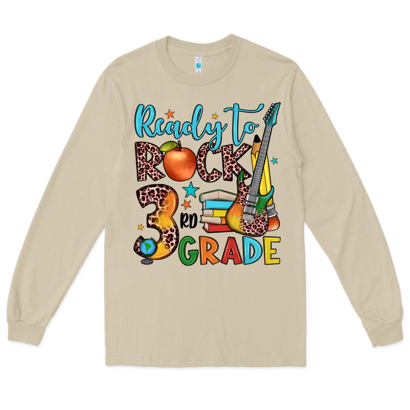 Ready To Rock 3rd Grade Long Sleeve Tee by JahusDesignShop | Teevron