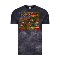Cloud Black Hunting leopard USA flag tumbler 4th of july Vintage Tee - Neo Western