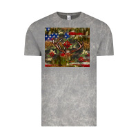Cloud Rock Hunting leopard USA flag tumbler 4th of july Vintage Tee - Neo Western
