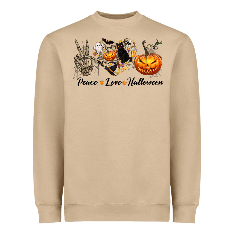 Peace Love Halloween Heavyweight Sweatshirt by texasbilliewilder | Teevron