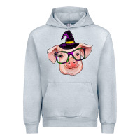 Heather Grey pig with halloween Urban Hoodie - RanaPortraitStore