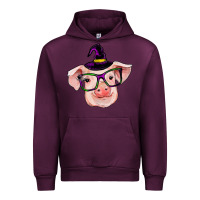 Mauve Wine pig with halloween Urban Hoodie - RanaPortraitStore