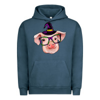 Pigment Midnight Navy pig with halloween Urban Hoodie - RanaPortraitStore