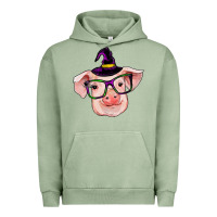Pigment Oil Green pig with halloween Urban Hoodie - RanaPortraitStore