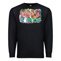 Black Happy Easter Premium Sweatshirt - NancyCooperArtShop