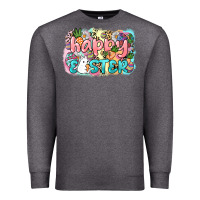 Charcoal Heather Happy Easter Premium Sweatshirt - NancyCooperArtShop