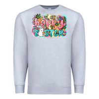 Heather Grey Happy Easter Premium Sweatshirt - NancyCooperArtShop