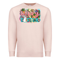 Pale Pink Happy Easter Premium Sweatshirt - NancyCooperArtShop