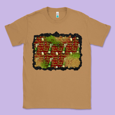 Christmas Champagne Background Classic Tee Designed By Bundleandbundleshop