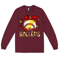 Burgundy busy raising ballers Long Sleeve Tee - Artiststas