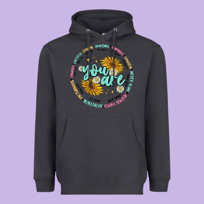 You Are Inspiration Heavyweight Hoodie Designed By Maliassmallbusiness