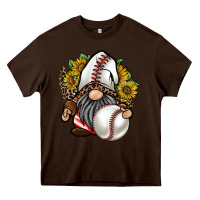 Chocolate Brown baseball gnome Heavy Core Tee - RacoonDesign