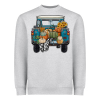 Heather Grey pumpkin truck Heavyweight Sweatshirt - RanaPortraitStore