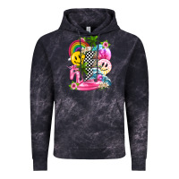 Cloud Black summer smile face and beach vibes with rainbow tbw Vintage Hoodie - texasbilliewilder