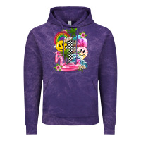 Cloud Purple summer smile face and beach vibes with rainbow tbw Vintage Hoodie - texasbilliewilder