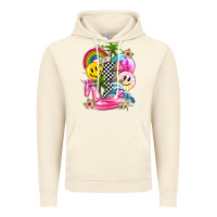 Vintage Artic summer smile face and beach vibes with rainbow tbw Vintage Hoodie - texasbilliewilder