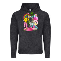 Vintage Black summer smile face and beach vibes with rainbow tbw Vintage Hoodie - texasbilliewilder