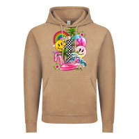 Vintage Coffee summer smile face and beach vibes with rainbow tbw Vintage Hoodie - texasbilliewilder