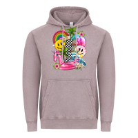 Vintage Zinc summer smile face and beach vibes with rainbow tbw Vintage Hoodie - texasbilliewilder