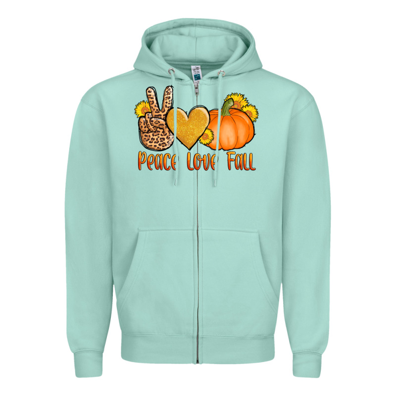 Peace Love Fall Zipper Hoodie by AdoDesignShop | Teevron