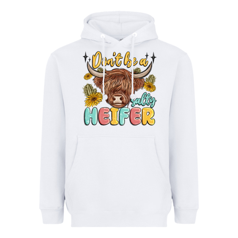 Dont Be A Salty Heifer Heavyweight Hoodie by MaliasSmallBusiness | Teevron