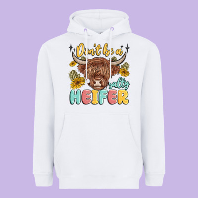 Dont Be A Salty Heifer Heavyweight Hoodie Designed By Maliassmallbusiness