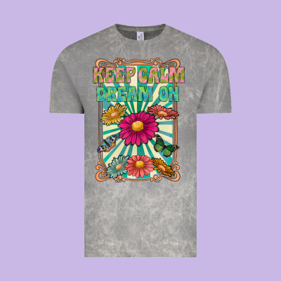 Keep Calm Dream On Vintage Tee Designed By Cowhidedigitalart