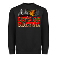 Black let's go racing Heavyweight Sweatshirt - Zillion Design Studio