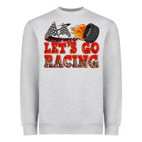 Heather Grey let's go racing Heavyweight Sweatshirt - Zillion Design Studio
