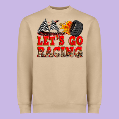 Let's Go Racing Heavyweight Sweatshirt Designed By Zillion Design Studio
