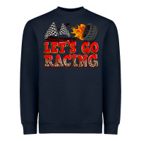 Navy let's go racing Heavyweight Sweatshirt - Zillion Design Studio
