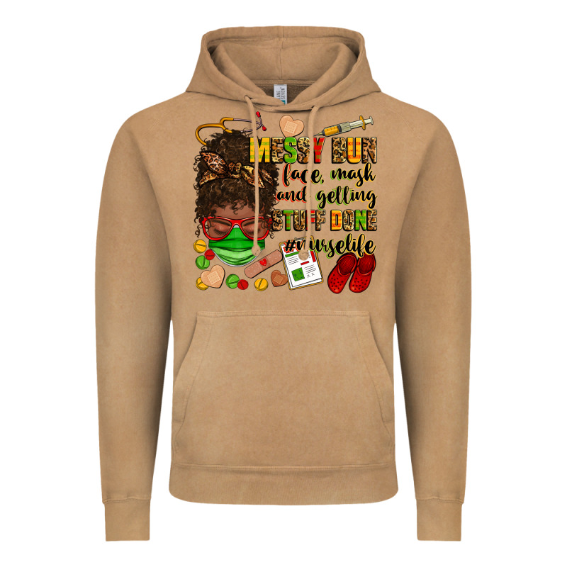Messy Bun Face Mask & Getting Stuff Done  #nurselife Vintage Hoodie by Zillion Design Studio | Teevron