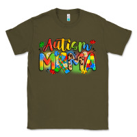 Army Green autism mama Classic Tee - Artiststas