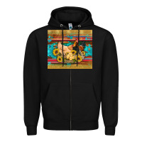 Black western coop animals farm chicken chick rooster sunflowers wooden sera Zipper Hoodie - Artiststas