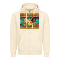 Sandshell western coop animals farm chicken chick rooster sunflowers wooden sera Zipper Hoodie - Artiststas